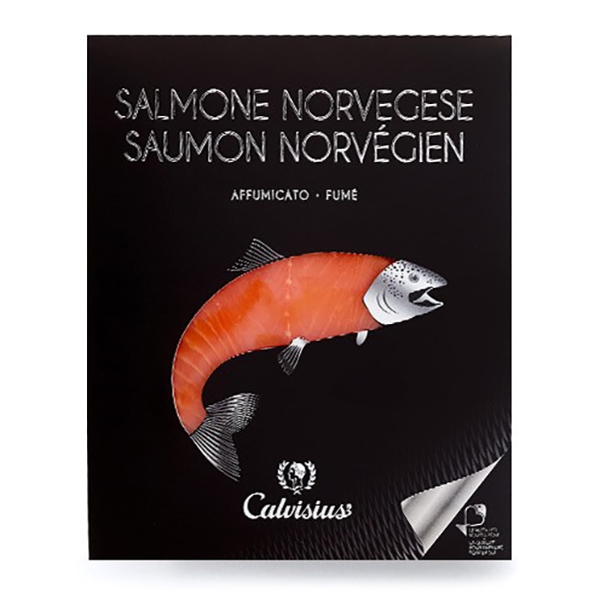 Calvisius - Salmone Norvegese in Astuccio - Filetto Selezionato di Salmone - Affumicati e Specialità - 6 x 100 g