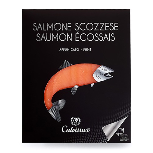 Calvisius - Salmone Scozzese in Astuccio - Filetto Selezionato di Salmone - Affumicati e Specialità - 6 x 100 g