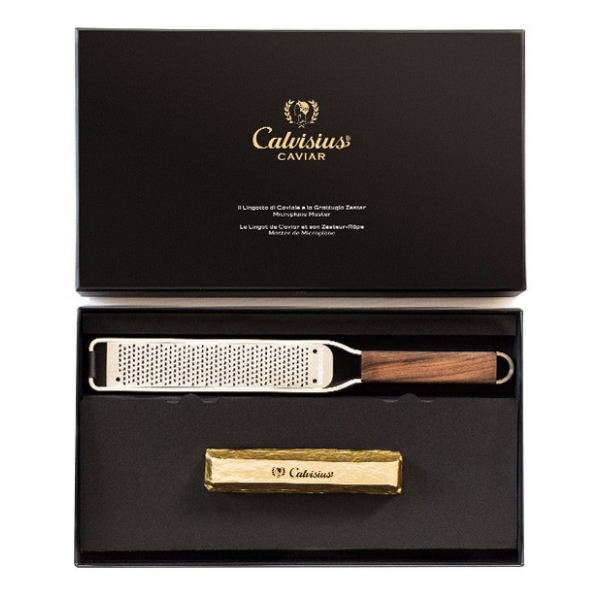 Calvisius - Lingotto Special Edition with Microplane - Caviar - Gift Boxes - Luxury High Quality - 70 g