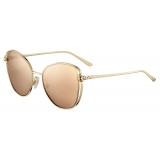 Cartier - Butterfly - Golden-Finish Metal Graduated Pink Lenses - Panthère de Cartier - Sunglasses - Cartier Eyewear