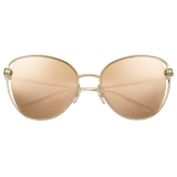 Cartier - Butterfly - Golden-Finish Metal Graduated Pink Lenses - Panthère de Cartier - Sunglasses - Cartier Eyewear
