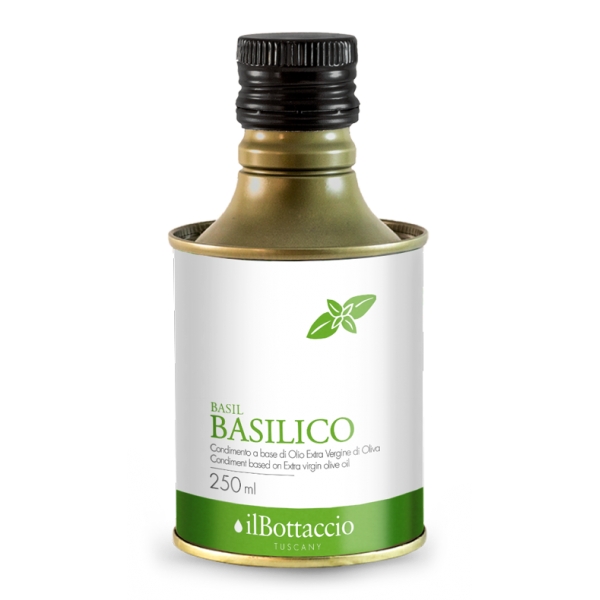 Il Bottaccio - Tuscan Extra Virgin Olive Oil with Basil - Infusions - Italian - High Quality - 250 ml