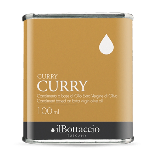 Il Bottaccio - Tuscan Extra Virgin Olive Oil with Churry - Spices - Italian - High Quality - 100 ml