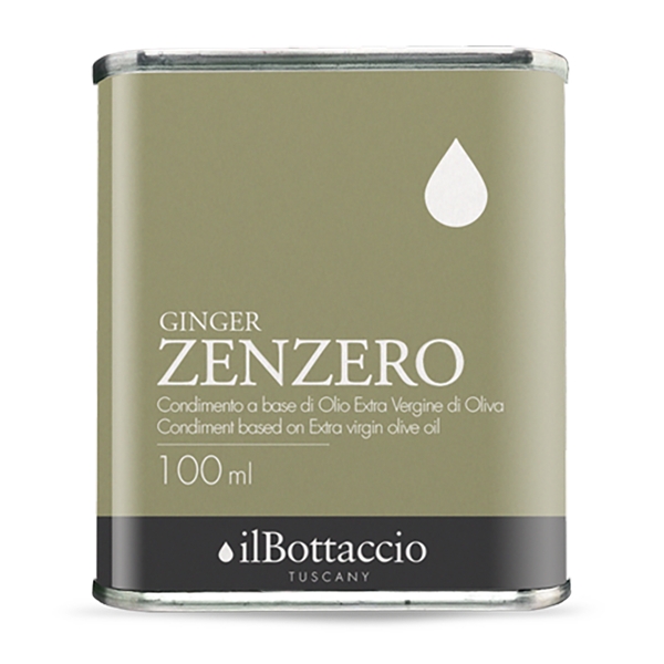 Il Bottaccio - Tuscan Extra Virgin Olive Oil with Ginger - Spices - Italian - High Quality - 100 ml