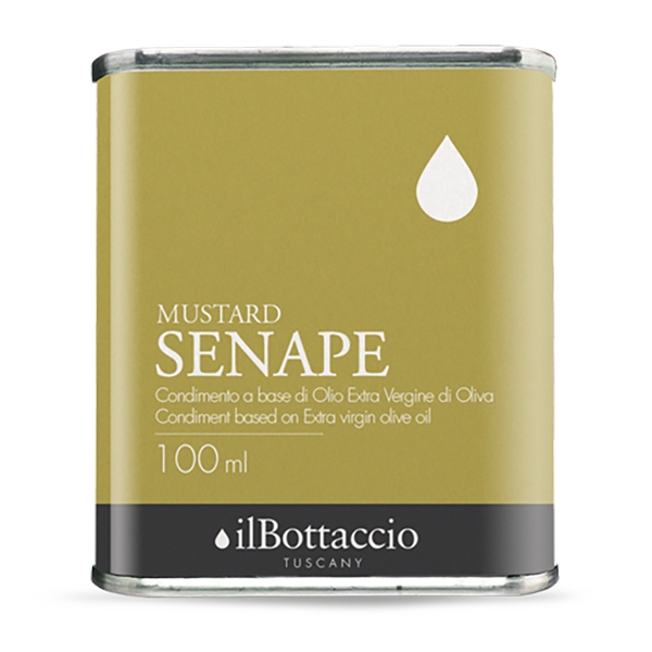 Il Bottaccio - Tuscan Extra Virgin Olive Oil with Mustard - Spices - Italian - High Quality - 100 ml