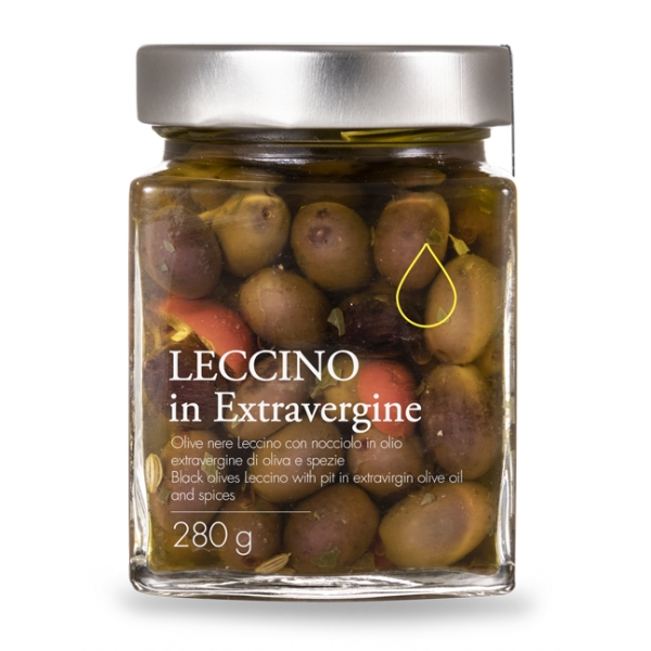 Il Bottaccio - Olive Nere Leccino in Olio Extravergine di Oliva Toscano - Olive - Italiano - Alta Qualità - 280 g