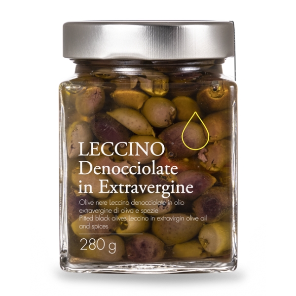 Il Bottaccio - Olive Nere Leccino Denocciolate in Olio Extravergine di Oliva Toscano - Olive - Italiano - Alta Qualità - 280 g
