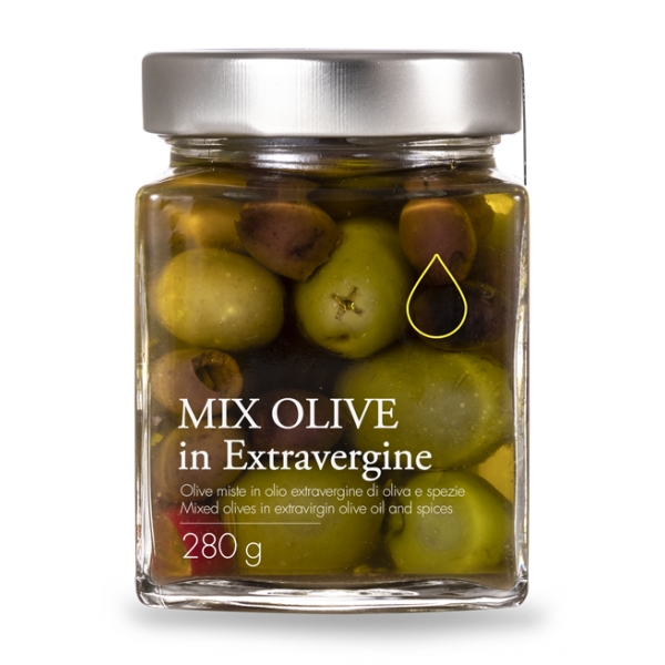 Il Bottaccio - Mix Olives in Tuscan Extra Virgin Olive Oil - Olives - Italian - High Quality - 280 g
