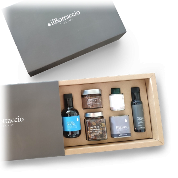 Il Bottaccio - Palate Leccino Gift Box - Tuscan Extra Virgin Olive Oil - Gift Ideas - Italian - High Quality