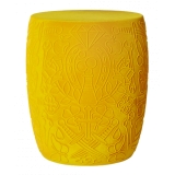 Qeeboo - Mexico Stool and Sidetable Velvet Finish - Dark Gold - Qeeboo Chair by Studio Job - Furniture - Home