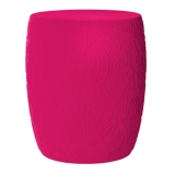 Qeeboo - Mexico Stool and Sidetable Velvet Finish - Fuxia - Qeeboo Chair by Studio Job - Furniture - Home