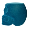 Qeeboo - Mexico Stool and Sidetable Velvet Finish - Light Blue - Qeeboo Chair by Studio Job - Furniture - Home
