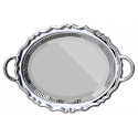 Qeeboo - Plateau Miroir Metal Finish - Silver - Qeeboo Mirror by Studio Job - Furnishing - Home