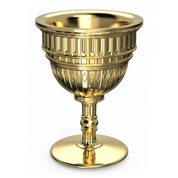 Qeeboo - Capitol Planter and Champagne Cooler Metal Finish - Gold - Qeeboo Planter by Studio Job - Furnishing - Home