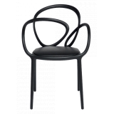 Qeeboo - Loop Chair with Cushion Set of 2 Pieces - Nero - Sedia Qeeboo by Front - Arredamento - Casa