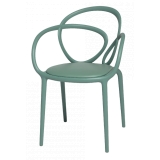 Qeeboo - Loop Chair with Cushion Set of 2 Pieces - Sage Green - Qeeboo Chair by Front - Furnishing - Home