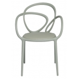 Qeeboo - Loop Chair with Cushion Set of 2 Pieces - Greyish Green - Qeeboo Chair by Front - Furnishing - Home