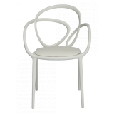 Qeeboo - Loop Chair with Cushion Set of 2 Pieces - White - Qeeboo Chair by Front - Furnishing - Home