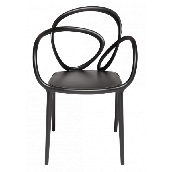 Qeeboo - Loop Chair Without Cushion Set of 2 Pieces - Black - Qeeboo Chair by Front - Furnishing - Home