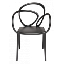 Qeeboo - Loop Chair Without Cushion Set of 2 Pieces - Black - Qeeboo Chair by Front - Furnishing - Home