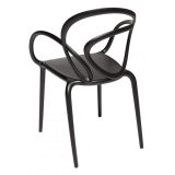 Qeeboo - Loop Chair Without Cushion Set of 2 Pieces - Black - Qeeboo Chair by Front - Furnishing - Home