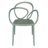 Qeeboo - Loop Chair Without Cushion Set of 2 Pieces - Sage Green - Qeeboo Chair by Front - Furnishing - Home