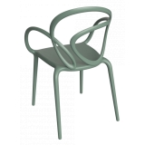 Qeeboo - Loop Chair Without Cushion Set of 2 Pieces - Sage Green - Qeeboo Chair by Front - Furnishing - Home
