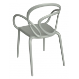 Qeeboo - Loop Chair Without Cushion Set of 2 Pieces - Greyish Green - Qeeboo Chair by Front - Furnishing - Home