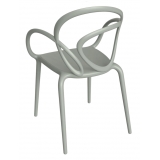 Qeeboo - Loop Chair Without Cushion Set of 2 Pieces - Verde Grigiastro - Sedia Qeeboo by Front - Arredamento - Casa