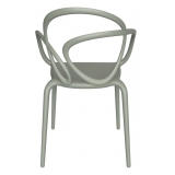Qeeboo - Loop Chair Without Cushion Set of 2 Pieces - Greyish Green - Qeeboo Chair by Front - Furnishing - Home