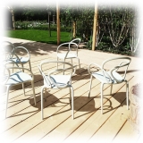Qeeboo - Loop Chair Without Cushion Set of 2 Pieces - Verde Grigiastro - Sedia Qeeboo by Front - Arredamento - Casa