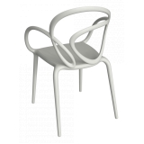 Qeeboo - Loop Chair Without Cushion Set of 2 Pieces - White - Qeeboo Chair by Front - Furnishing - Home