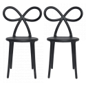 Qeeboo - Ribbon Chair Set of 2 Pieces - Black - Qeeboo Chair by Nika Zupanc - Furnishing - Home