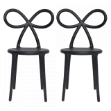 Qeeboo - Ribbon Chair Set of 2 Pieces - Black - Qeeboo Chair by Nika Zupanc - Furnishing - Home