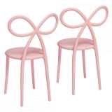 Qeeboo - Ribbon Chair Set of 2 Pieces - Pink - Qeeboo Chair by Nika Zupanc - Furnishing - Home