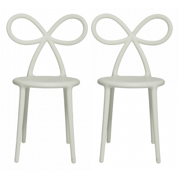 Qeeboo - Ribbon Chair Set of 2 Pieces - White - Qeeboo Chair by Nika Zupanc - Furnishing - Home