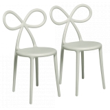 Qeeboo - Ribbon Chair Set of 2 Pieces - White - Qeeboo Chair by Nika Zupanc - Furnishing - Home