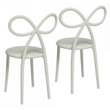 Qeeboo - Ribbon Chair Set of 2 Pieces - Bianco - Sedia Qeeboo by Nika Zupanc - Arredamento - Casa