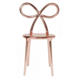 Qeeboo - Ribbon Chair Metal Finish - Oro Rosa - Sedia Qeeboo by Nika Zupanc - Arredamento - Casa