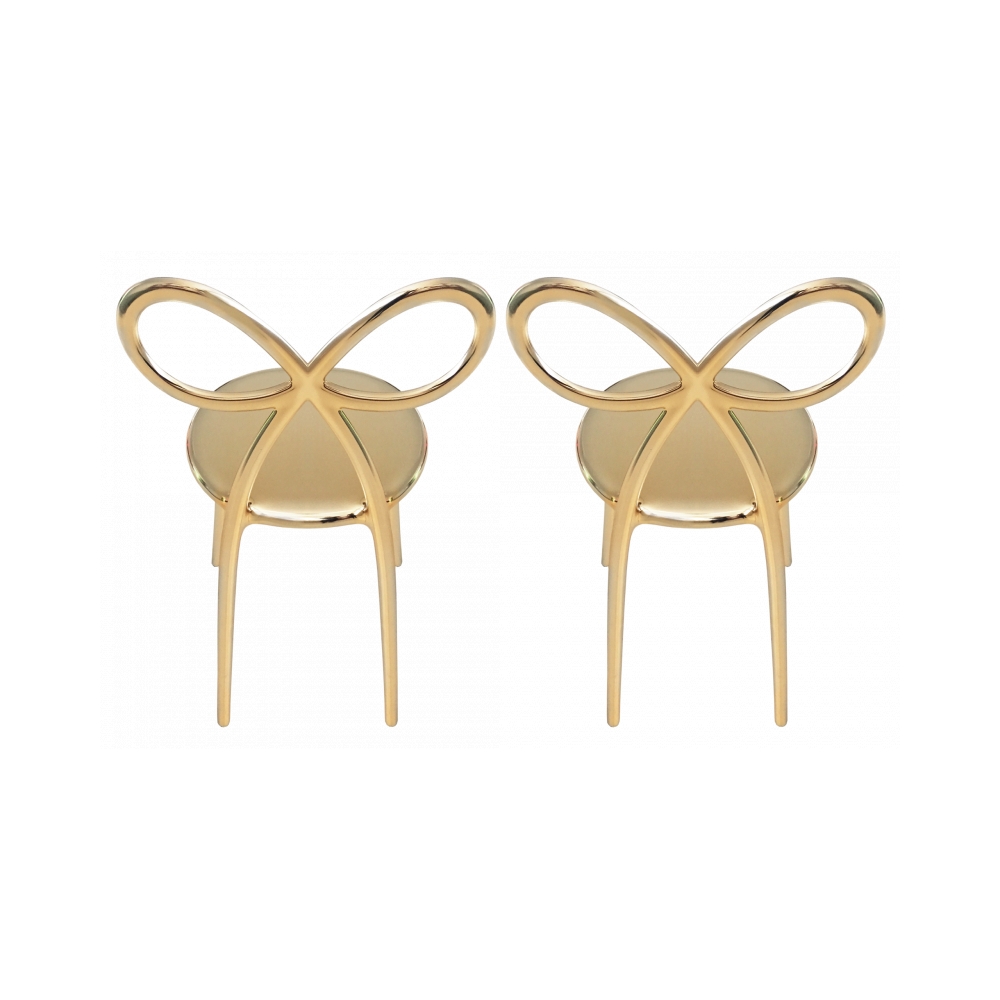 QEEBOO RIBBON CHAIR METAL FINISH GOLD