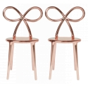 Qeeboo - Ribbon Chair Metal Finish Set of 2 Pieces - Oro Rosa - Sedia Qeeboo by Nika Zupanc - Arredamento - Casa