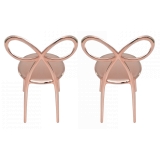 Qeeboo - Ribbon Chair Metal Finish Set of 2 Pieces - Pink Gold - Qeeboo Chair by Nika Zupanc - Furnishing - Home