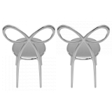 Qeeboo - Ribbon Chair Metal Finish Set of 2 Pieces - Argento - Sedia Qeeboo by Nika Zupanc - Arredamento - Casa