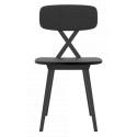 Qeeboo - X Chair without Cushion Set of 2 Pieces - Black Wood - Qeeboo Chair by Nika Zupanc - Furnishing - Home