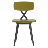 Qeeboo - X Chair with Cushion Set of 2 Pieces - Verde Mostarda - Sedia Qeeboo by Nika Zupanc - Arredamento - Casa
