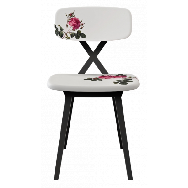 Qeeboo - X Chair with Flower Cushion Set of 2 Pieces - Flower - Qeeboo Chair by Nika Zupanc - Furnishing - Home
