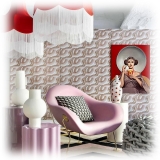 Qeeboo - Pupa Armchair Brass Base Indoor - Balsam Green - Qeeboo Chair by Andrea Branzi - Furnishing - Home