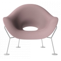 Qeeboo - Pupa Armchair Chrome Base Indoor - Pink - Qeeboo Chair by Andrea Branzi - Furnishing - Home