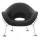 Qeeboo - Pupa Armchair Powder Coat Outdoor - Black - Qeeboo Chair by Andrea Branzi - Furnishing - Home