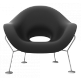 Qeeboo - Pupa Armchair Powder Coat Outdoor - Nero - Sedia Qeeboo by Andrea Branzi - Arredamento - Casa